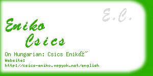 eniko csics business card